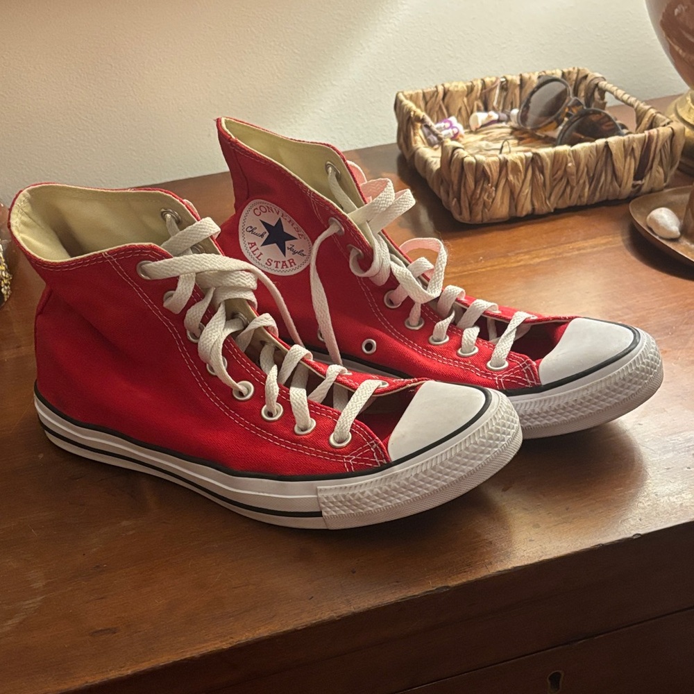 Converse Red Canvas High-Tops